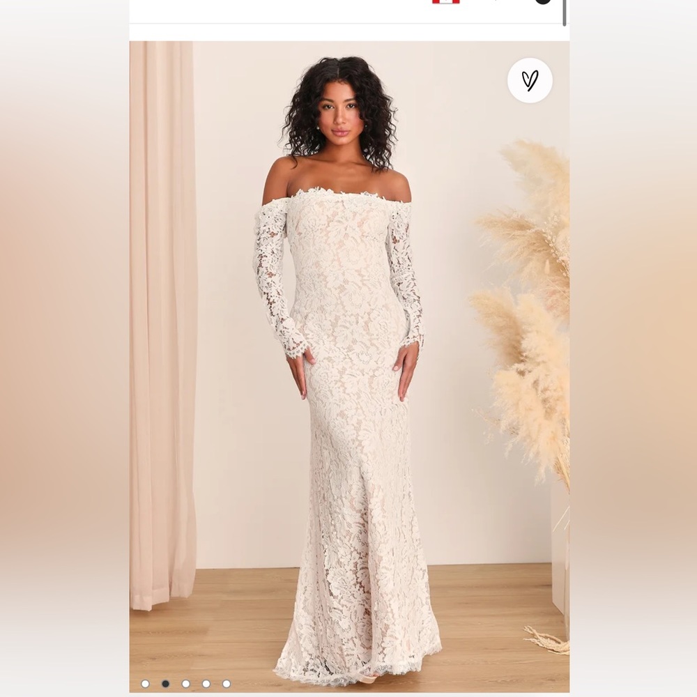 Size small lulus lace wedding dress